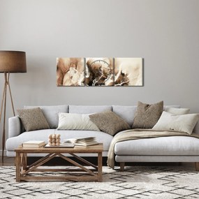 Obraz - Abstrakcia (s hodinami) (90x30 cm)