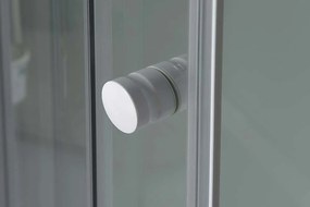 Aqualine AIGO, štvrťkruhový sprchový box, zástena 900x900x2040mm, biely profil, číre sklo, YB93