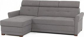 Rohová sedacia súprava Harris, ocelovo šedá látka, ľavý roh