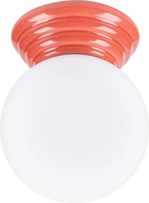 Stropné svietidlo Zori, 1x biele sklenené tienidlo, p