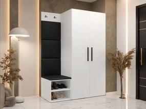 Predsieň Hekurt IV, Farby: Biela, Dostupné poťahy: ekokoža Soft 011 (čierna)