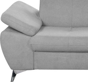 Dvojsedák Gisele, svetlo šedá látka