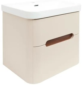 Kúpeľňová skrinka s umývadlom SAT Fusion 57,5x53x45 cm pieskovo-béžová matná SATFUSION260BEMW, 1 ks