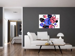 Obraz - Motív s kruhmi v živých farbách (90x60 cm)