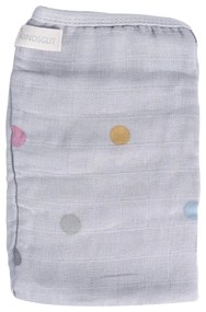 Súprava 2 sivých mušelínových uteráčikov Kindsgut Dots, 14 x 20 cm