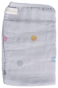 Súprava 2 sivých mušelínových uteráčikov Kindsgut Dots, 14 x 20 cm