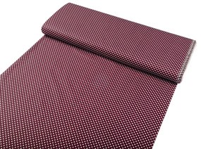 Biante Detské bavlnené posteľné obliečky do postieľky Sandra SA-339 Biele bodky na tmavo červenom Do postieľky 90x120 a 40x60 cm