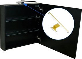 Comodo Zrkadlová skrinka Amata B 60 ZS LED-G s osvetlením Any LED 30 G, zlatá