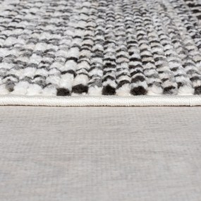 Flair Rugs, Kusový koberec Santiago Camino Black/White, 160x230, čiernobiela, obývacia izba