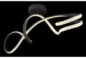 Globo 67341DS - LED Prisadený luster SWIRL LED/30W/230V čierna