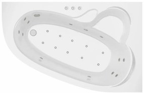 Vaňa s hydromasážou Madura 170/110 P 12DW+10DP pneumatické ovládanie