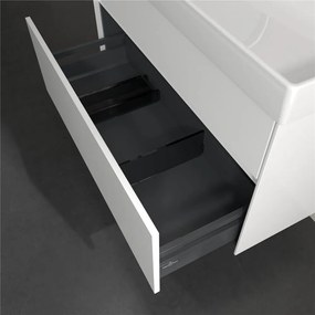 VILLEROY &amp; BOCH Collaro závesná skrinka pod umývadlo, 2 zásuvky, s LED osvetlením, 954 x 444 x 546 mm, Glossy White, C011B0DH