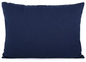 Tom Linen Povlak na vankúš Navy Washed 70x80