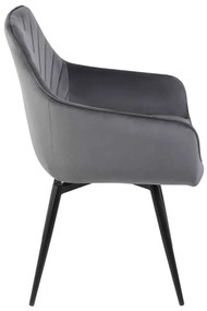 Jedálenská stolička Montale Velvet, sivá