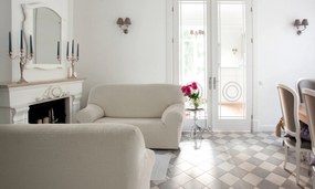 Forbyt, Poťah multielastický, Cagliari, světlebéžová trojkreslo