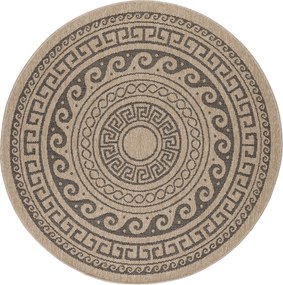 Ayyildiz, Kusový koberec Comilla 887 Black kruh, 120x120 (priemer) kruh, hnedá, chodba / predsieň