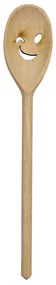AMADEA Drevená vareška s tvárou, masívne drevo, dĺžka 30 cm