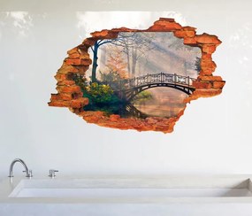 Veselá Stena 3D Samolepka na stenu na stenu Výhľad na most