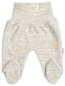 Pletené dojčenské polodupačky Hand Made, Baby Nellys, jasno béžové 56 (1-2m)