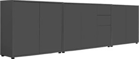 XXXLutz ŠIROKÁ KOMODA, antracitová, 263,5/73/33 cm MID.YOU - Komody - 001067012801