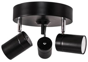 ByRydens 4200710-4002 - Bodové svietidlo CORRECT 3xGU10/7W/230V čierna
