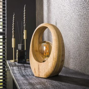 Stolová lampa 73-21 Arch 1L Drevo Mango  - Komfort-nábytok