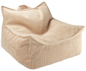 Svetlohnedý menčestrový detský sedací vak Chair – Wigiwama