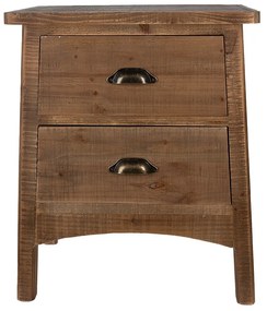 Hnedá antik drevená komoda / nočný stolík - 50*35*60 cm