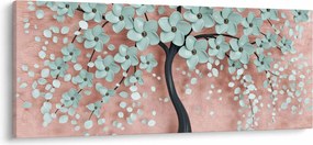 Obraz - Pastelovo modré kvety (120x50 cm)
