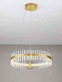 LED stmievateľný platinum zlatý moderný luster Kezo-60