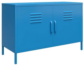 Modrá kovová komoda Novogratz Cache, 100 x 64 cm