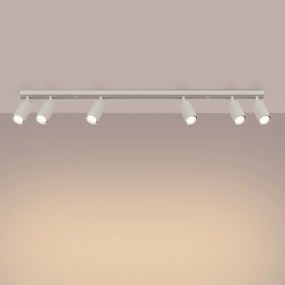 Bodové svietidlo Ring, 6x béžové kovové tienidlo, (možnosť polohovania)