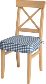 Sedák na stoličku Ingolf farba produktu tmavomodrá látka vzorované