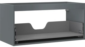 Mexen Box-A, závesná skrinka 100 cm, 1 zásuvka, grafitová matná, 91AX0-1000-470-1-66