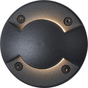 Sada 6 moderných zemných bodových svetiel čierna GU10 50mm 2-svetelný efekt IP65 - Cellar