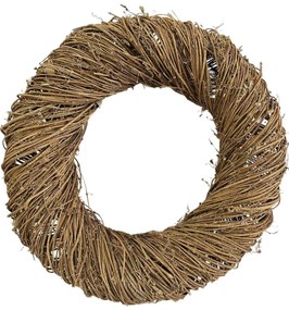 Hnedý ratanový veniec 50cm