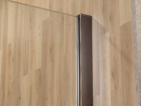 Besco Štvorcový sprchový kút PIXA GUN METAL SQ 90x90, výška 195 cm - bez vaničky BESCO-Orientácia: Ľavá