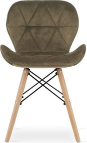 Zamatové kreslo LAGO - béžové Farba: Šedá