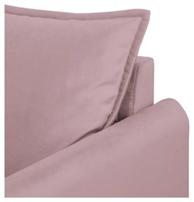 Zamatová pohovka v levanduľovej farbe 138 cm Juli – Ropez