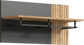 Vešiakový panel 80, grafit/dub evoke, ESENA