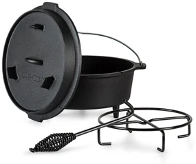 Guernsey, prémiový liatinový hrniec, 4.5 barbecue hrniec, liatina, nožičky, veľkosť S/4,2 l