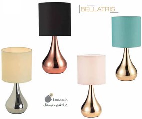 ACA DECOR Stolná lampa BELLATRIS, stmievateľná dotykom, biela farba