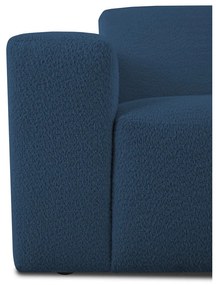 Tmavomodrá rohová pohovka z textílie buklé (do "U") Roxy – Scandic