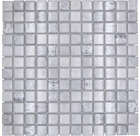 Sklenená mozaika XCM WL14 štvorcová Crystal Wildlife white 29,8x29,8 cm
