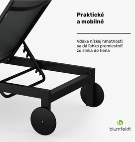 Blumfeldt Lucca Lounge ležadlo, nosnosť 120 kg, 5-stupňové, vodoodpudivé
