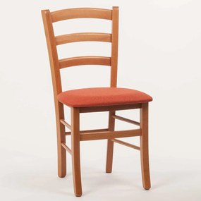 Stima stolička PAYSANE s čalúneným sedákom Vyberte odtieň ->: Jelša, Vyberte látku ->: LUX Terracotta 10