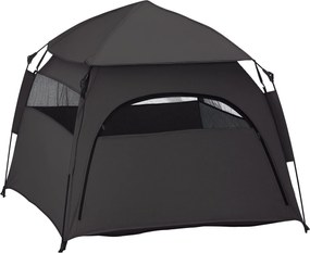 PawHut Pet Tent - Stan pre psov a mačky do exteriéru, Stan pre psov s sieťovým oknom, Tipi stan pre psov s prenášacím obalom, Slnečná clona pre záhrad