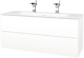 Kúpeľňová skrinka s umývadlom Dřevojas Variante 120x52 cm biela lesklá umývadlo Pura 408893