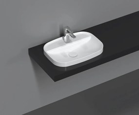 Isvea Isvea, INFINITY keramické umývadlo zápustné, 55x40cm, biela, 10NF50055