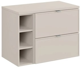 Závesná skrinka pod umývadlo Bella Cashmere s doskou 80 cm kašmír